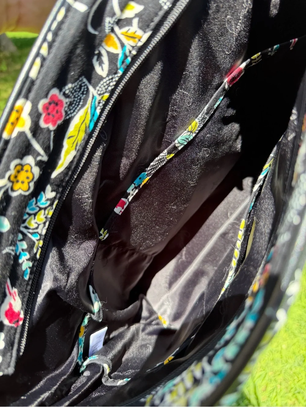 Vera Bradley Small Tote Winter Palace Faux Leather Trim Quilted Bag